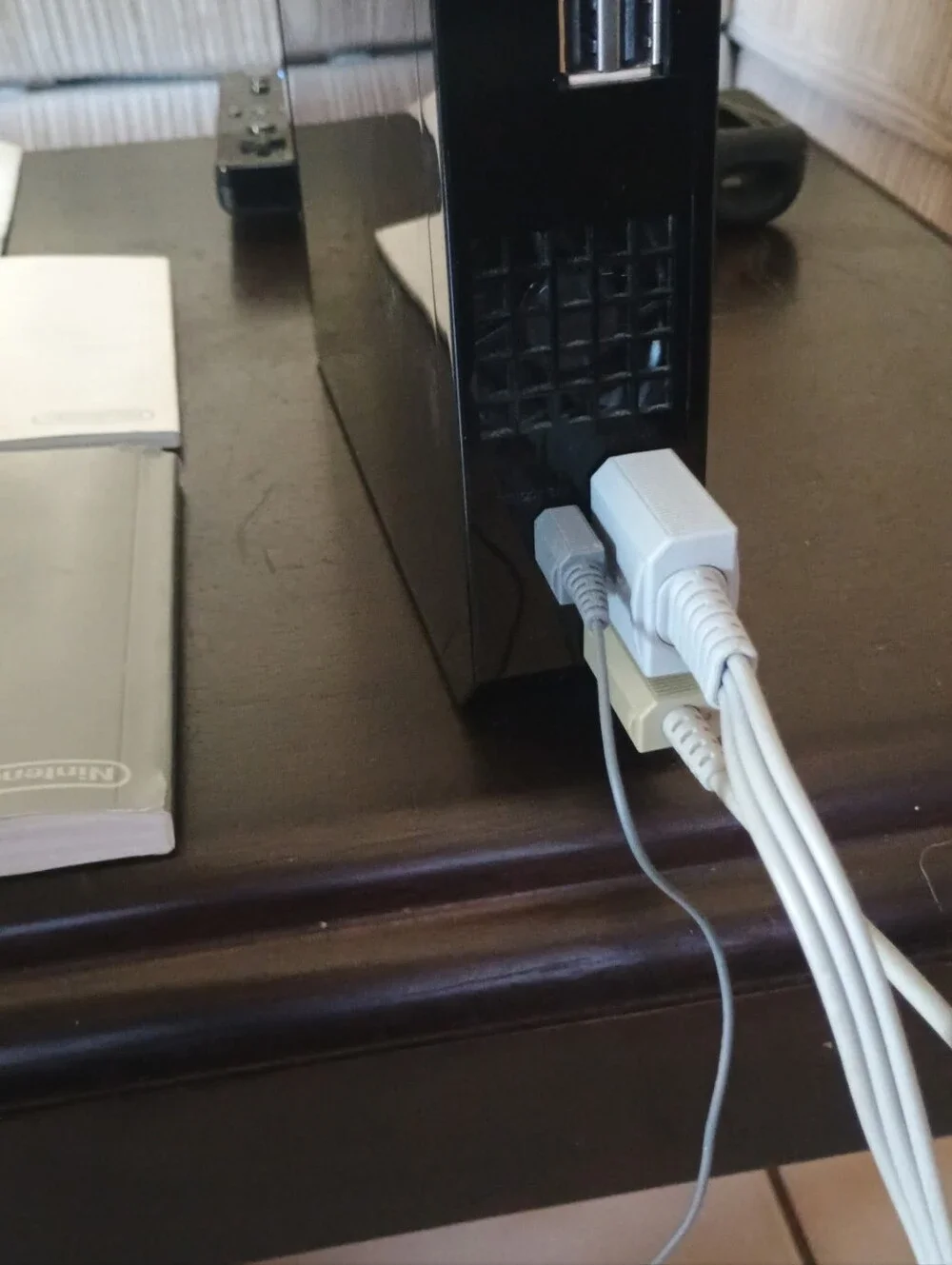 Nintendo Wii Console with Black Accessories and Game Lot